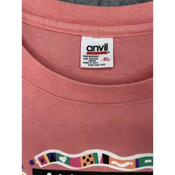 VTG Southwest Dragonfly Aztec Bee Floral Shirt Size XL Pink Anvil Single Stitch - Picture 7 of 7